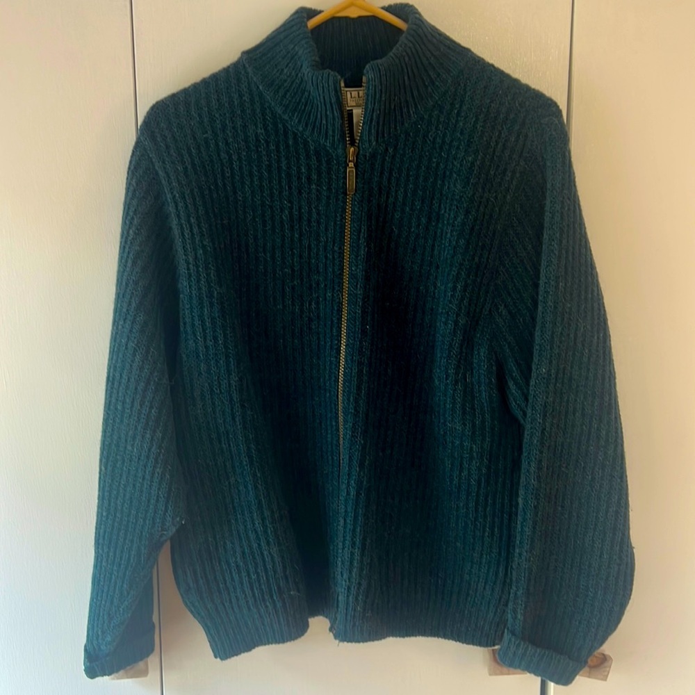 Vintage Llbean sweater jacket